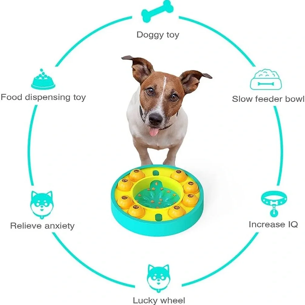 Slow Feeder Dog Bowl Enrichment Memory Training Puzzle Interactive Pet Toy